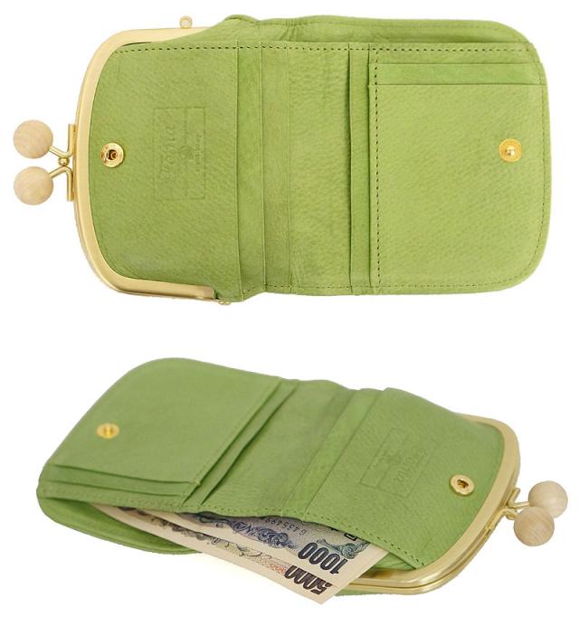 フォルナ Folnaウッドボールがま口二つ折り財布  2993759 ディティール画像01