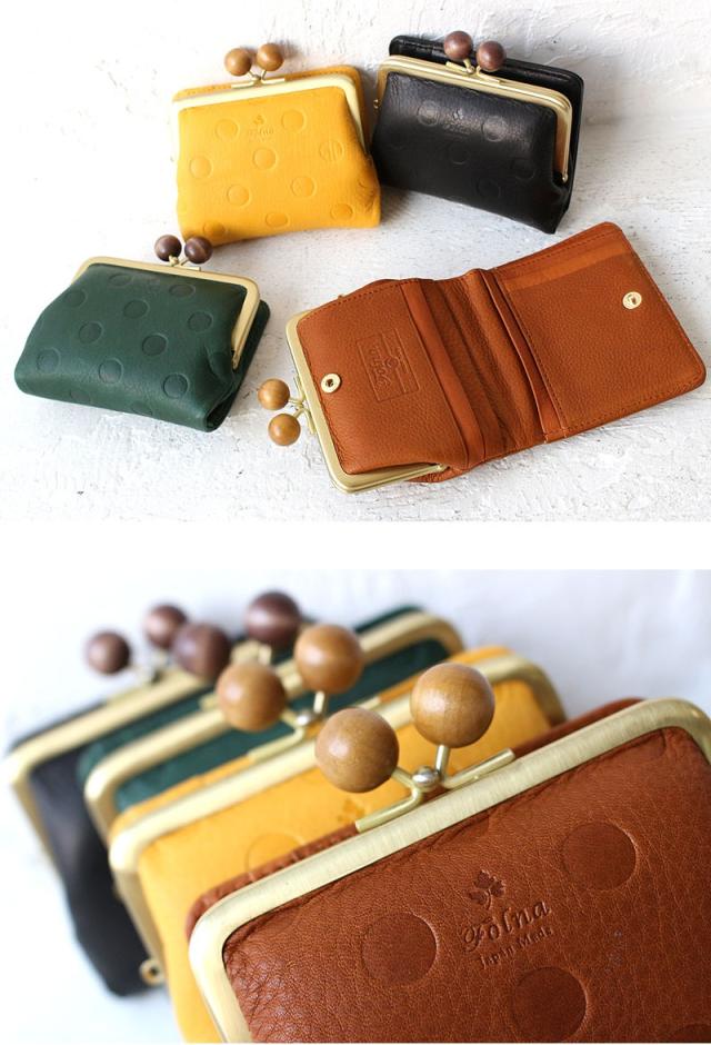 フォルナ Folnaウッドボールがま口二つ折り財布  2993793