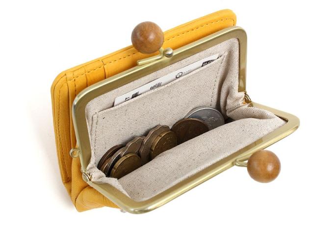 フォルナ Folnaウッドボールがま口二つ折り財布  2993793 ディティール画像01