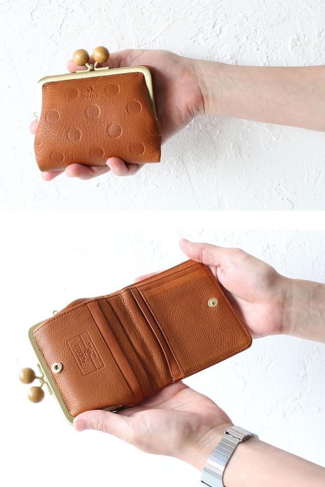 フォルナ Folnaウッドボールがま口二つ折り財布  2993793