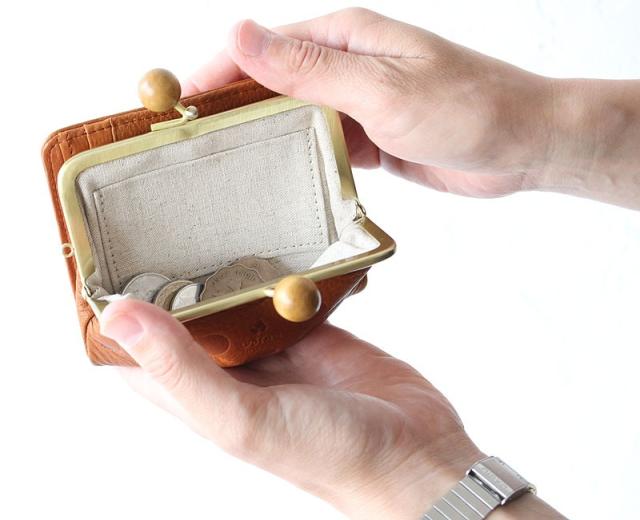 フォルナ Folnaウッドボールがま口二つ折り財布  2993793