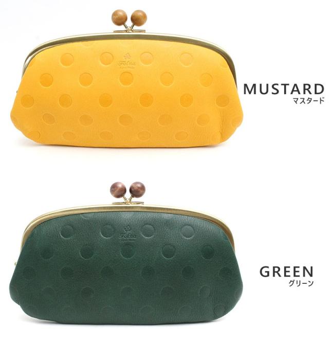 フォルナ ウッドボール ドット型押し がま口長財布 2993794 カラー画像