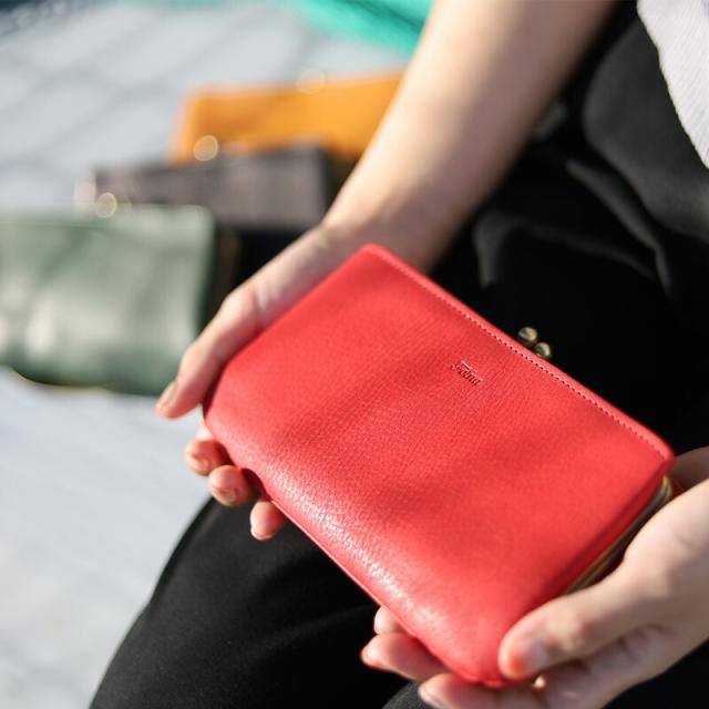 フォルナ 財布 Folna 2993870 オリーブヌメ がま口