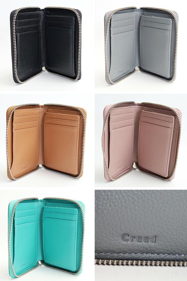 クリード Creed R-MILLED ラウンドミドルウォレット 335c118