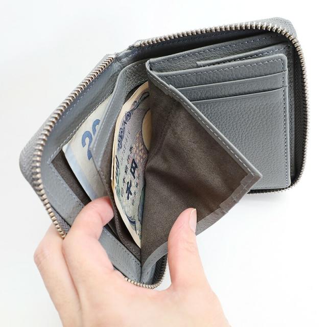 クリード Creed R-MILLED ラウンドミドルウォレット 335c118