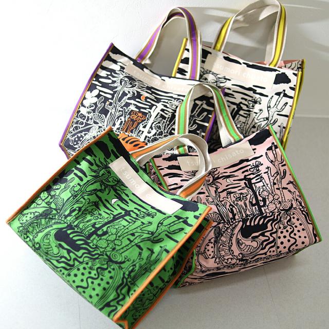 ツモリチサト キャリー サボテンと太陽 トートバッグ サブバッグ Lサイズ