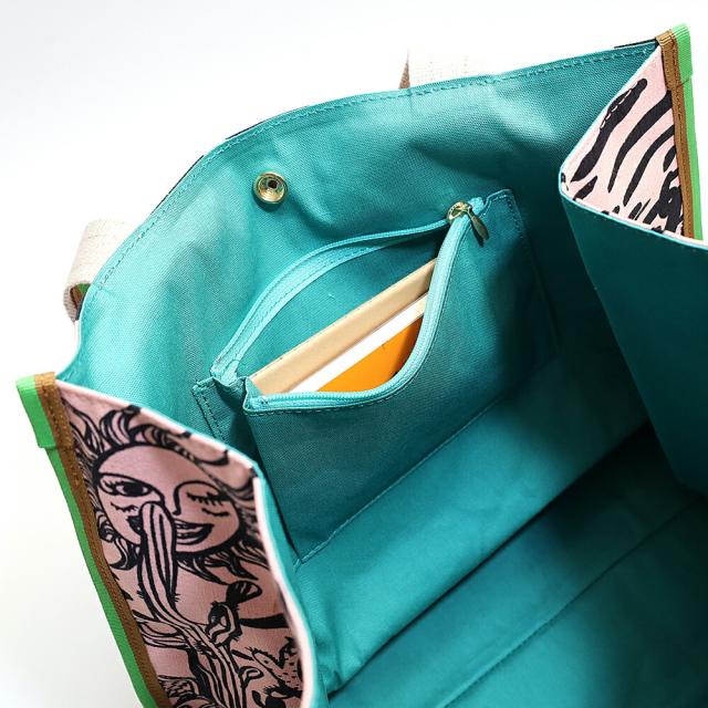 ツモリチサト キャリー サボテンと太陽 トートバッグ サブバッグ Lサイズ