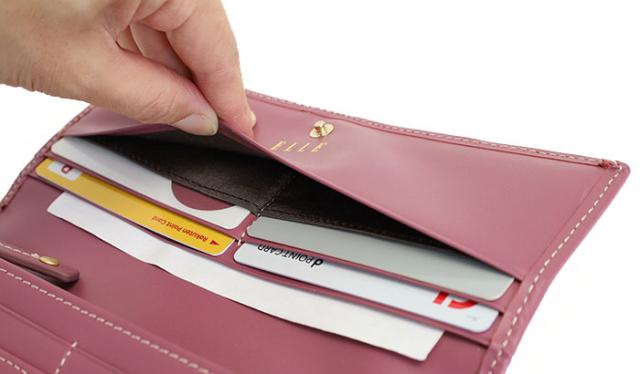 ELLE エル シェリール2 フラップ式長財布