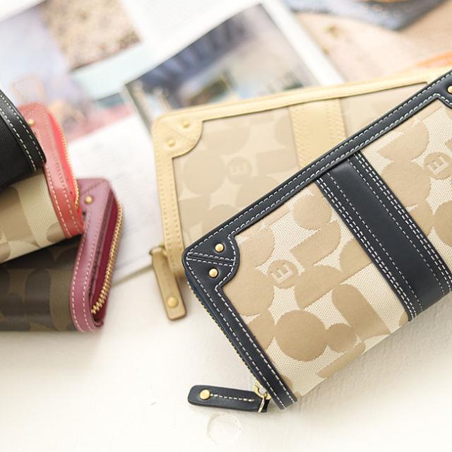 ELLE エル シェリール2 ラウンドファスナー長財布