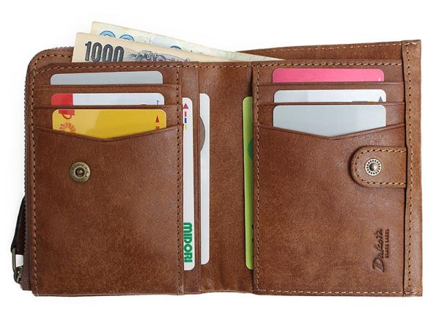 ダコタ ブラックレーベル ガウディ L字ファスナー財布 626801