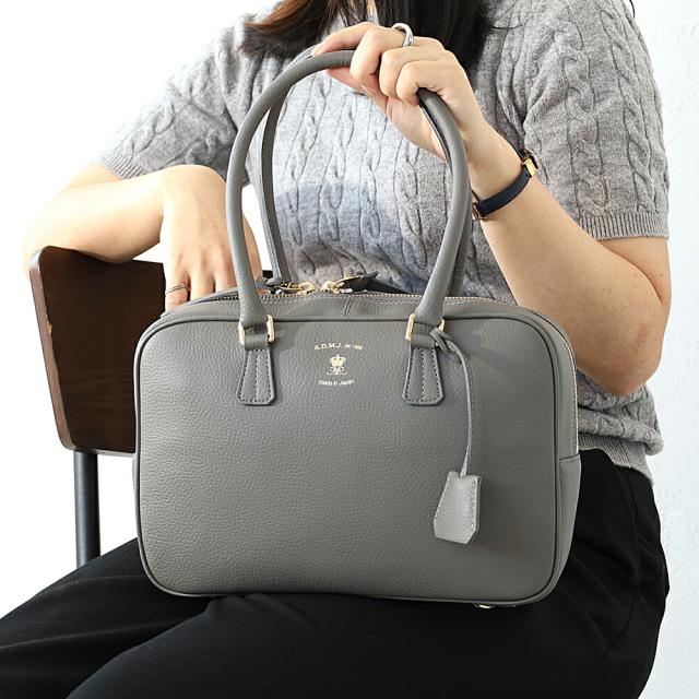A.D.M.J. 牛革 ボストンバッグ 28cm