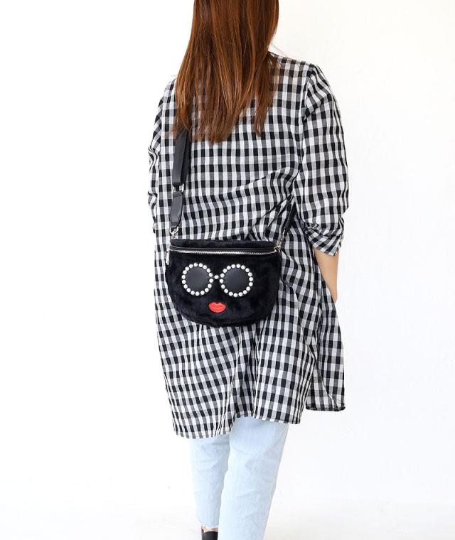 アジョリー ファーバッグ パールサングラス ショルダーバッグ ボディ