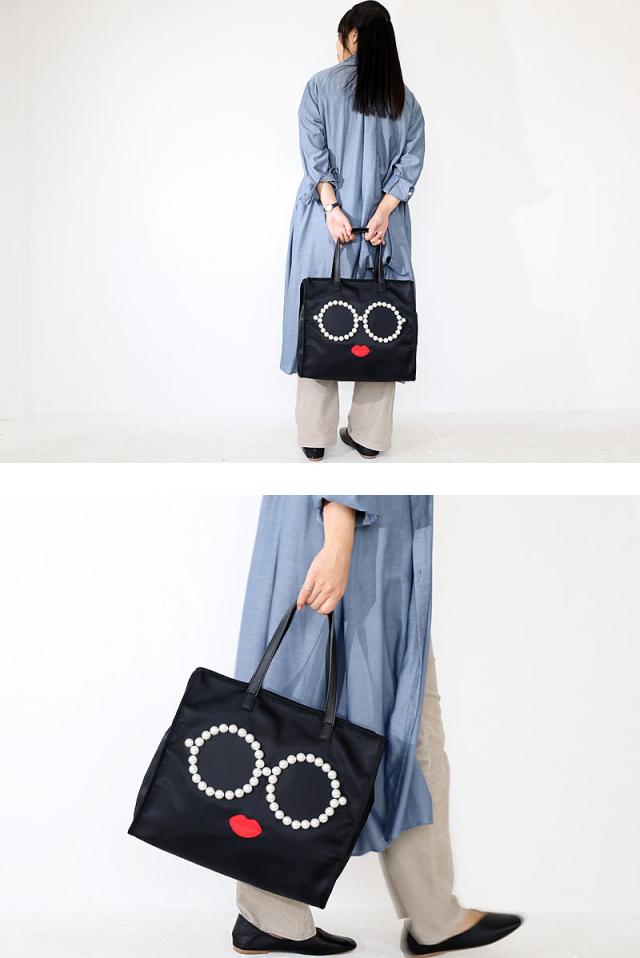 アジョリー a-jolie スクエアトートバッグ サングラスちゃん  ajym-146zip