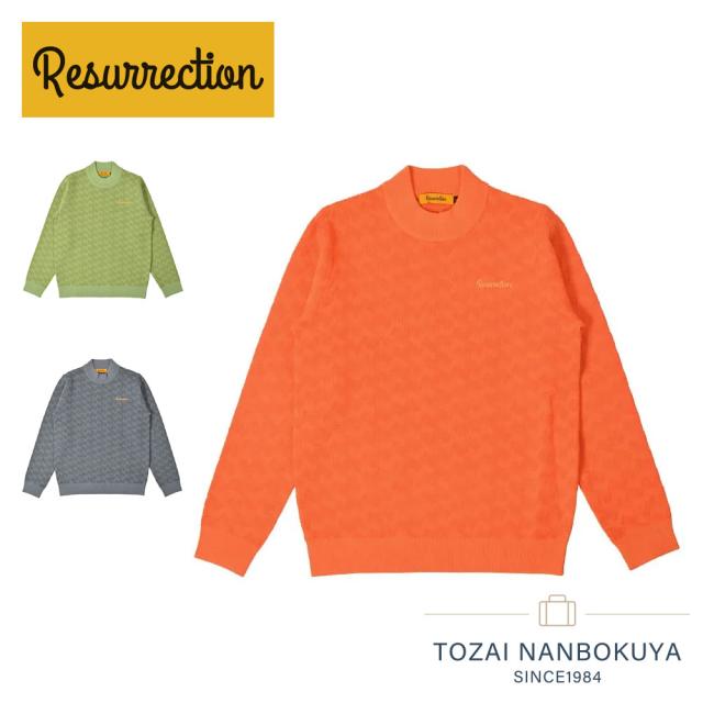 レザレクション GMジャガードハイネックニット ハイネックニット ジャガード ニット ゴルフ用品 メンズ レディース 男女兼用 おしゃれ カジュアル シンプル ギフト プレゼント 誕生日 誕生日プレゼント bd34kn22-w