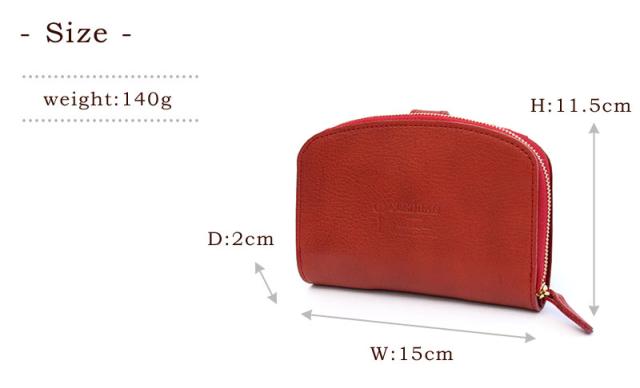 クレドラン ミエル 二つ折り財布 サイズ