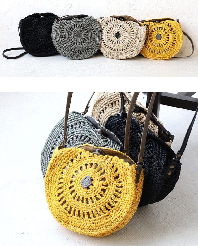 クレドラン　サークルショルダーバスケット かごバッグ  cl3378