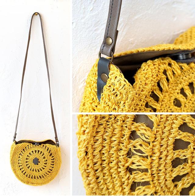 クレドラン　サークルショルダーバスケット かごバッグ  cl3378 ディティール画像01