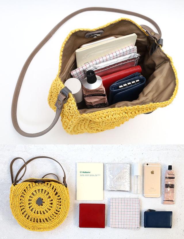 クレドラン　サークルショルダーバスケット かごバッグ  cl3378 ディティール画像01