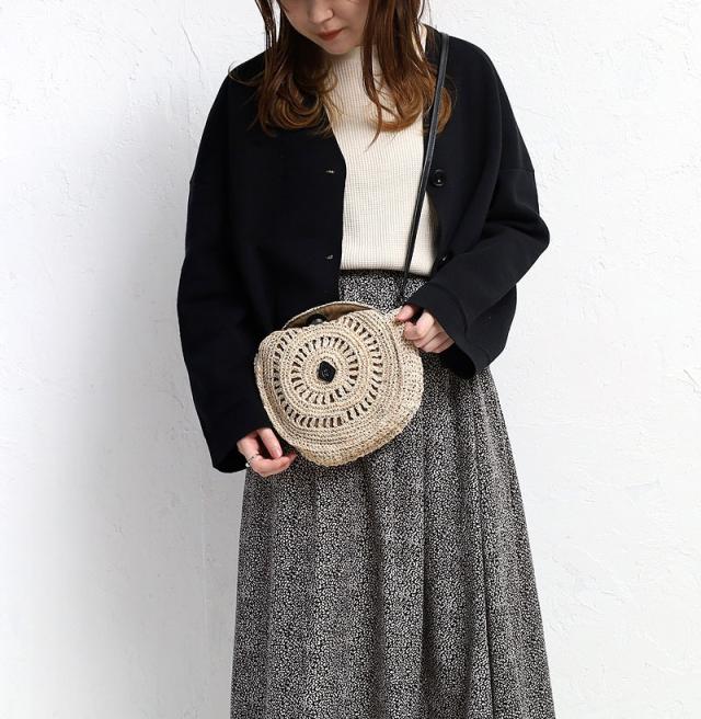 クレドラン　サークルショルダーバスケット かごバッグ  cl3378