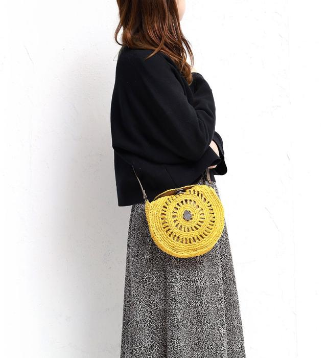 クレドラン　サークルショルダーバスケット かごバッグ  cl3378