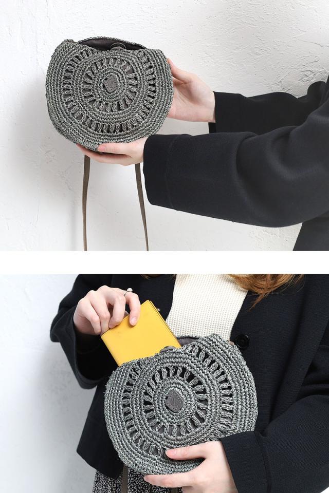 クレドラン　サークルショルダーバスケット かごバッグ  cl3378