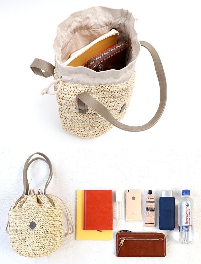 クレドラン　ソフトパースバスケット かごバッグ  cl3385 ディティール画像02