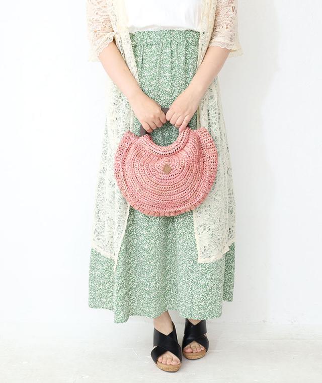 クレドラン ラウンドハンドルバスケット かごバッグ cl3523