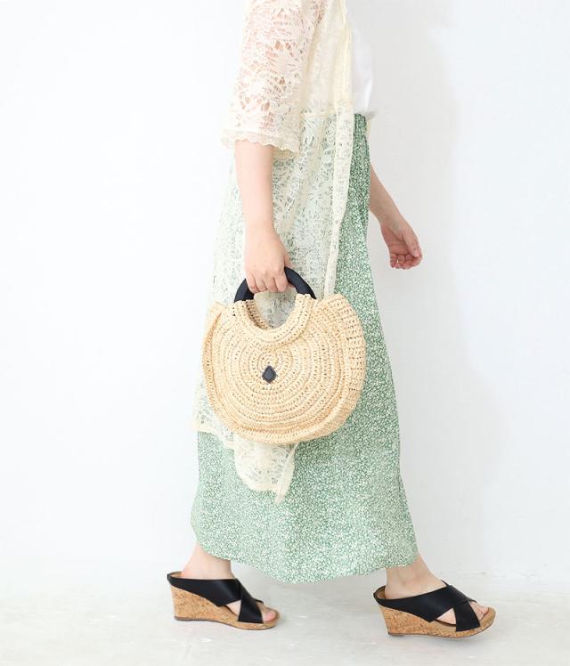 クレドラン ラウンドハンドルバスケット かごバッグ cl3523