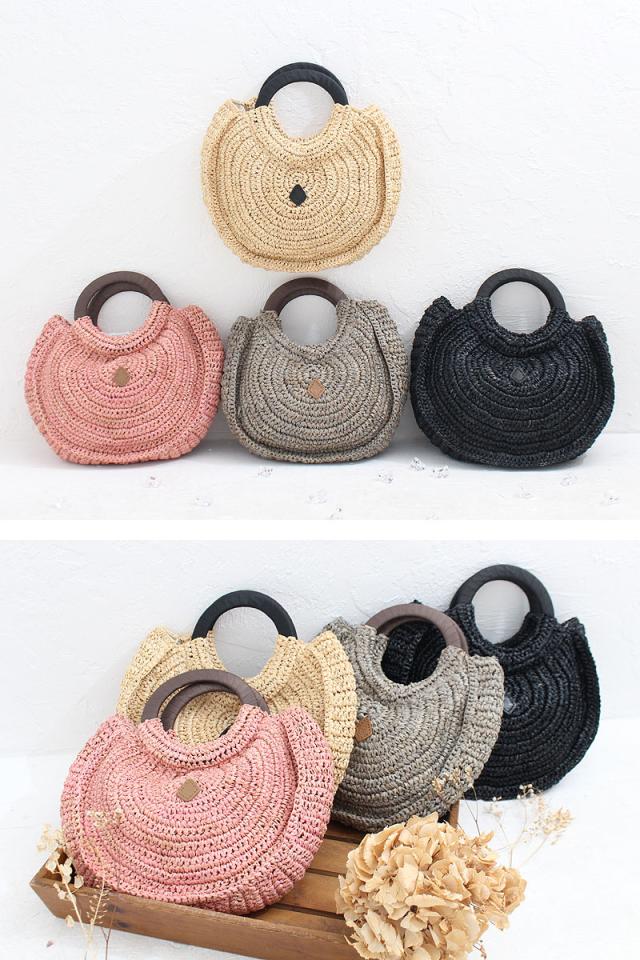 クレドラン ラウンドハンドルバスケット かごバッグ cl3523