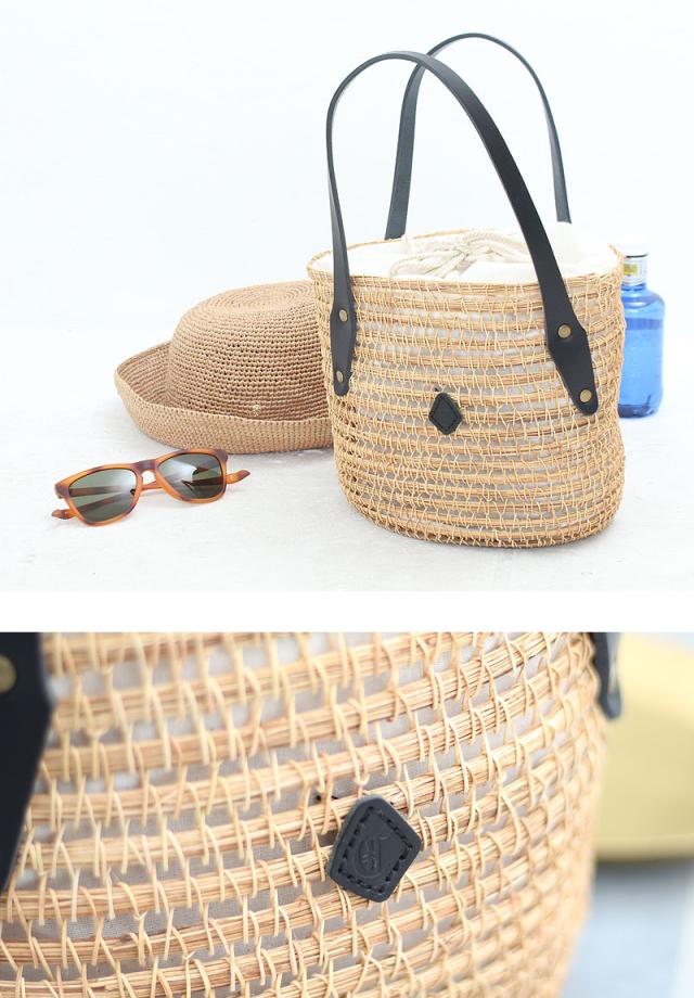 クレドラン パームファイバーバスケット かごバッグ cl3527