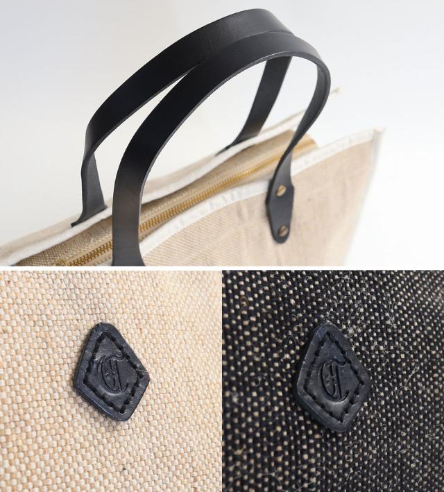 クレドラン バイカラーコットンジュートトート cl3664 ディティール