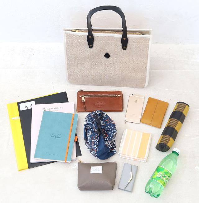 クレドラン バイカラーコットンジュートトート cl3664 ディティール