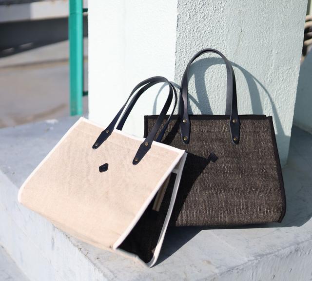 クレドラン バイカラーコットンジュートトート cl3664 サムネ