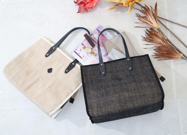 クレドラン バイカラーコットンジュートトート cl3664 サムネ