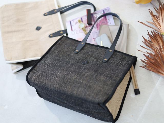 クレドラン バイカラーコットンジュートトート cl3664 サムネ