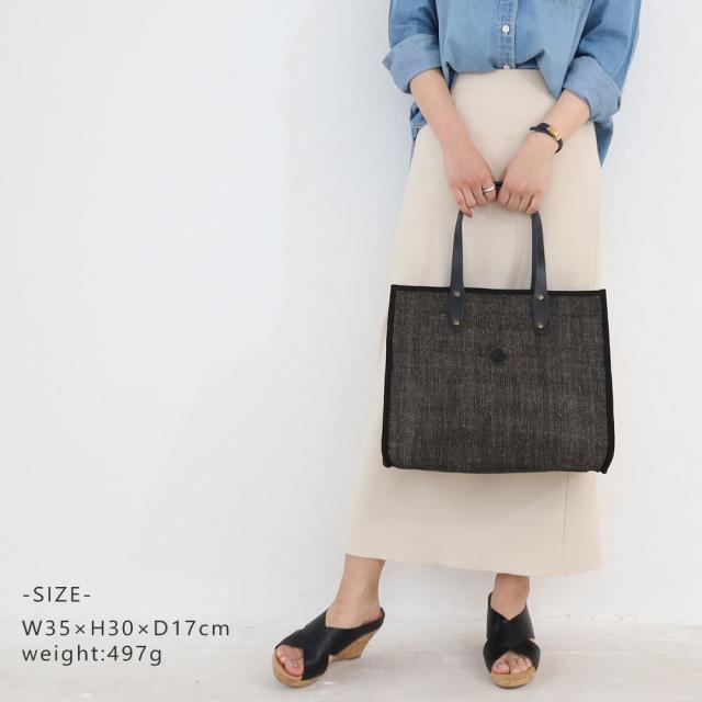 クレドラン バイカラーコットンジュートトート cl3664