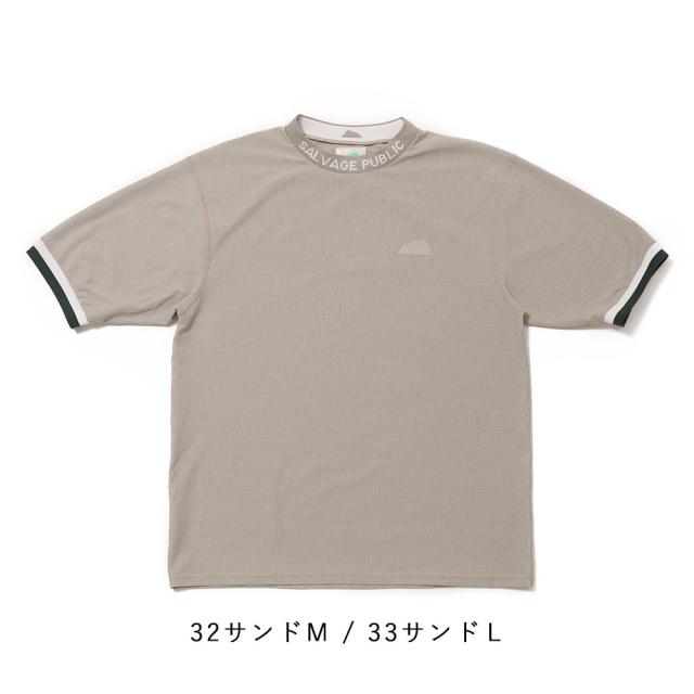 サルベージパブリックコレパ ヌウアヌ ドットメッシュモックネック半袖 ev24to0236k