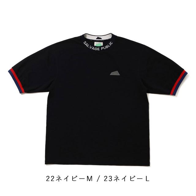 サルベージパブリックコレパ ヌウアヌ ドットメッシュモックネック半袖 ev24to0236k