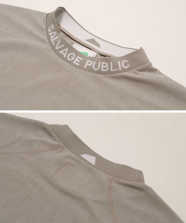 サルベージパブリックコレパ ヌウアヌ ドットメッシュモックネック半袖 ev24to0236k