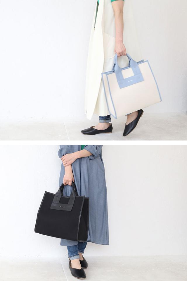 FEEL AND TASTE フィールアンドテイスト レザーパイピングスクエアトートバッグ