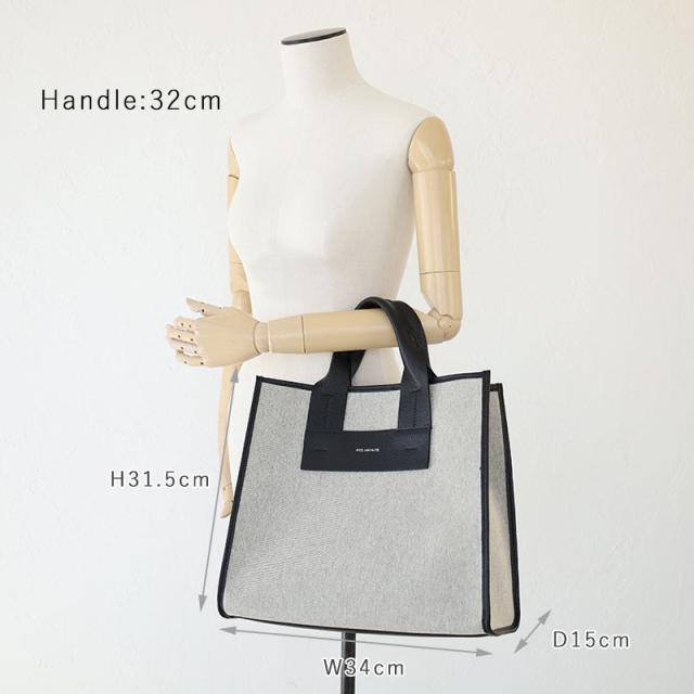 FEEL AND TASTE フィールアンドテイスト レザーパイピングスクエアトートバッグ