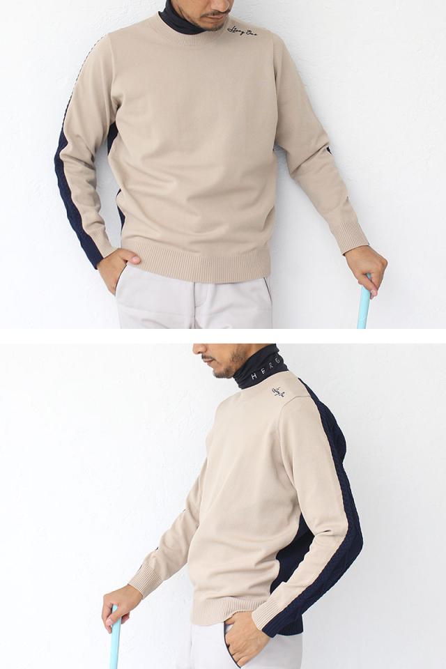 HERG1 ケーブルクルーネックニット gm23ai244 サムネ