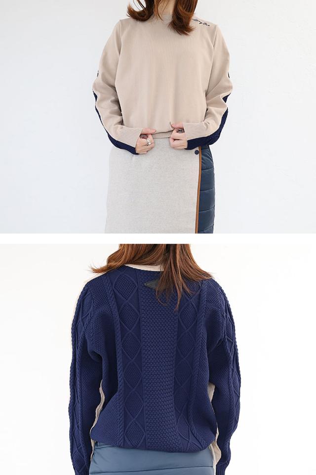 HERG1 ケーブルクルーネックニット gm23ai244 サムネ