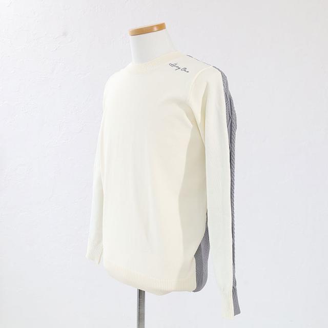 HERG1 ケーブルクルーネックニット gm23ai244 ディティール