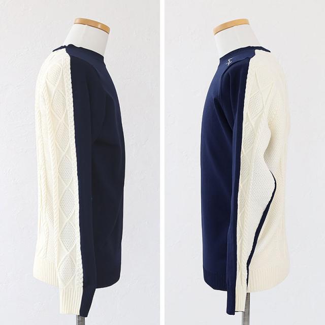 HERG1 ケーブルクルーネックニット gm23ai244 ディティール