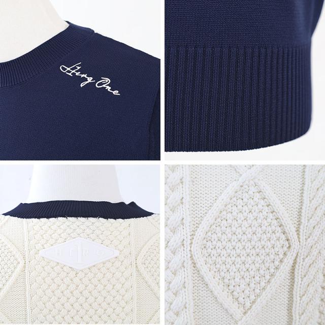 HERG1 ケーブルクルーネックニット gm23ai244 ディティール