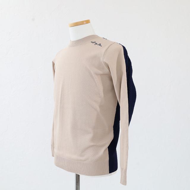 HERG1 ケーブルクルーネックニット gm23ai244 ディティール