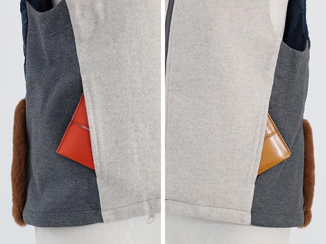 HERG1 中綿ベスト gw23ai22 ディティール