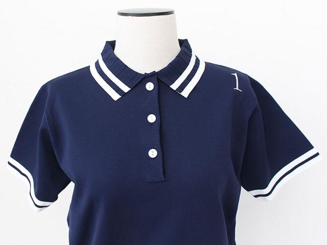 HERG1 プリーツ衿ニットポロ gw23pe162 ディティール