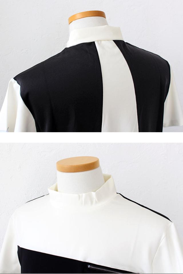 IZREEL 半袖モックZIP izr23ss007 ディティール